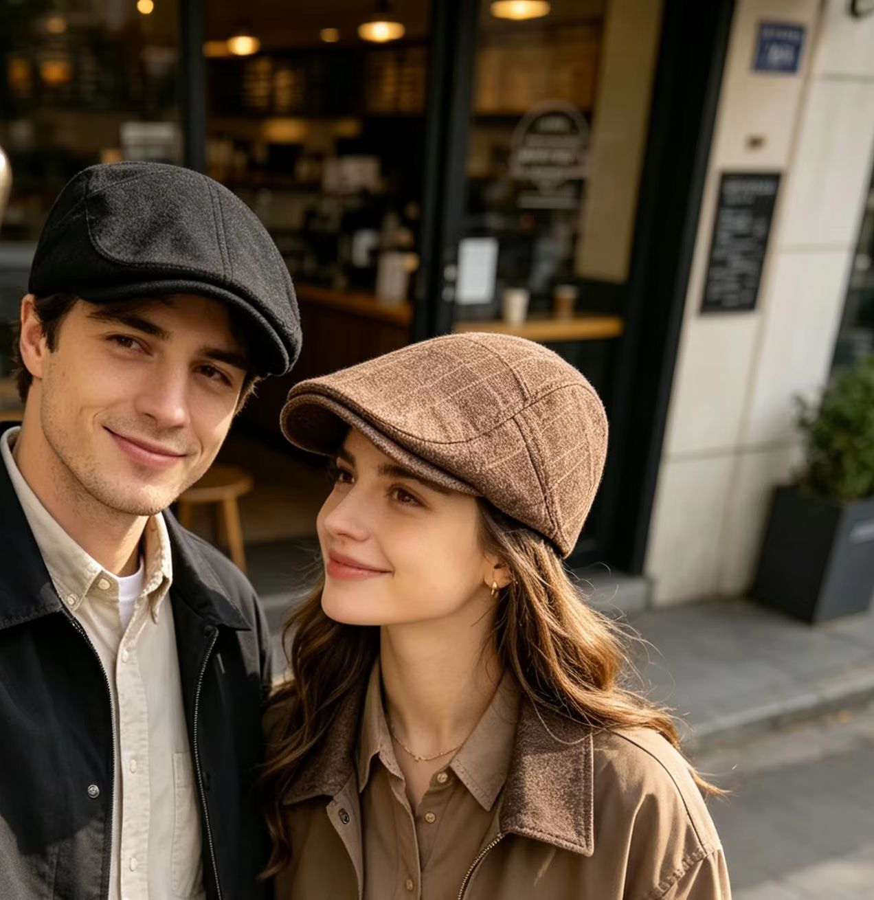 Newsboy Cap Ivy - Gorra plana de algodón para hombre
