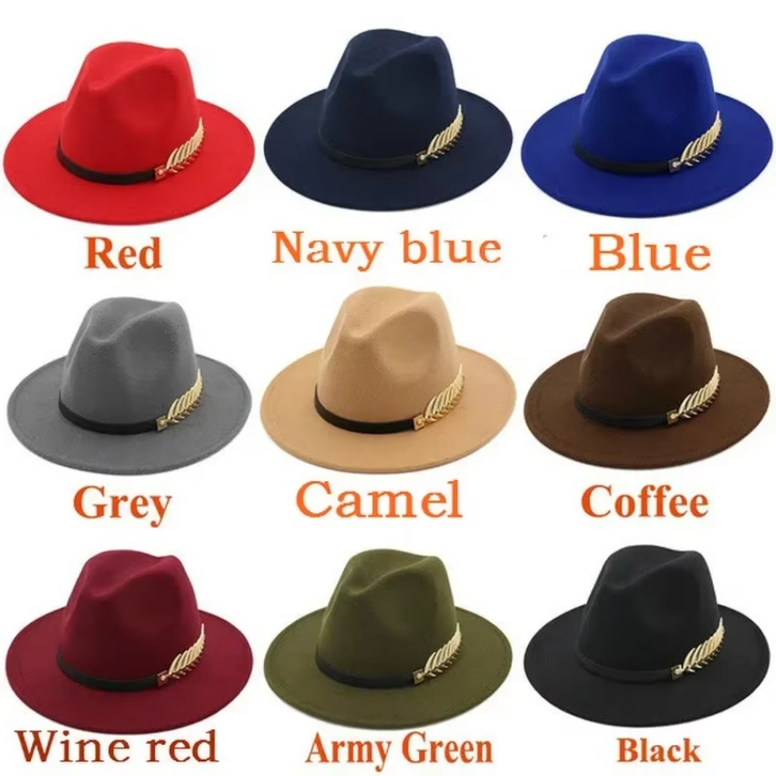 Fedora Hat Wool - 1 Uds nueva moda Unisex hombres