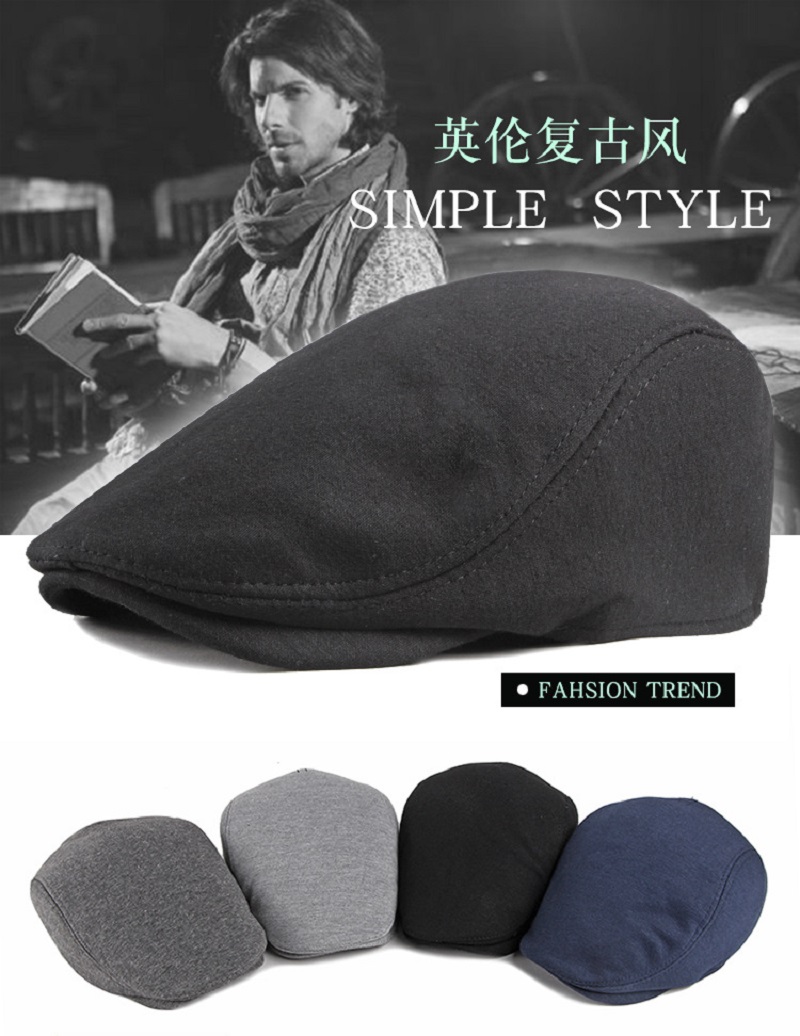 Newsboy Cap Ivy - Gorra plana de algodón para hombre