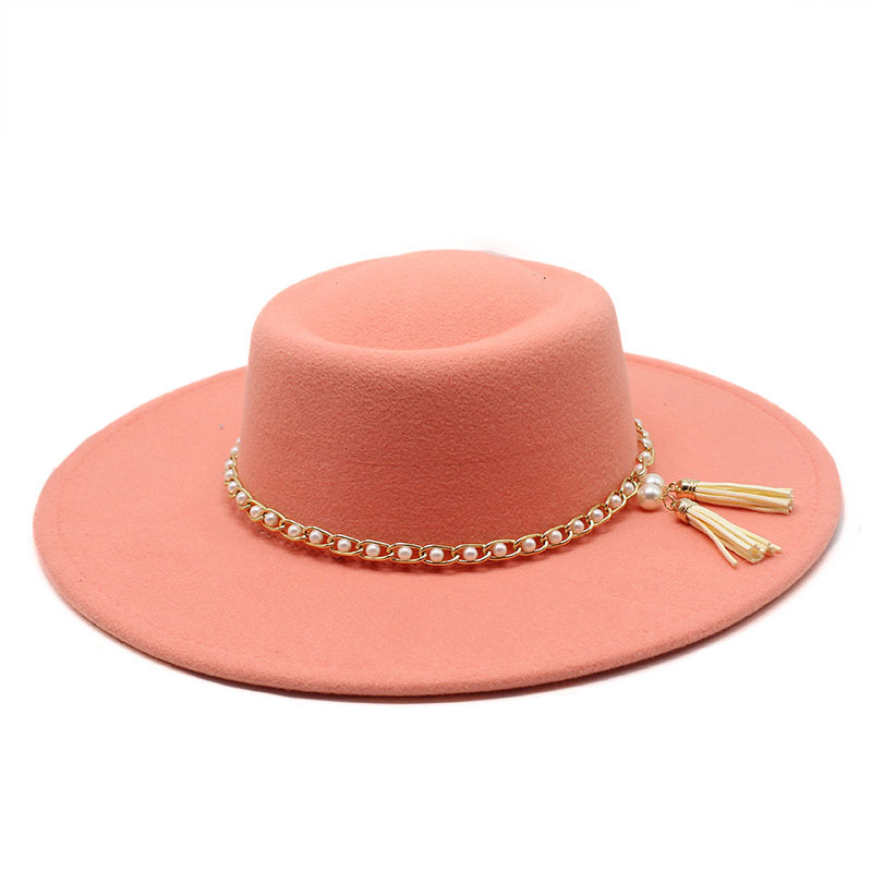 Fedora Hat Wool - Sombrero de alero plano elegante y