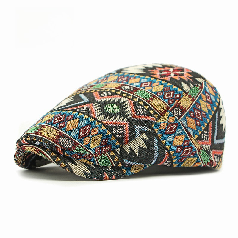 Gorra plana Ivy con patrón geo - Newsboy Cap Ivy reseña y precio
